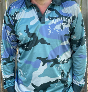 Barra, Boars & 4x4 camo fishing shirt