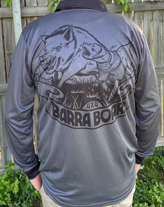Barra, Boars & 4x4 Grey Fishing shirt